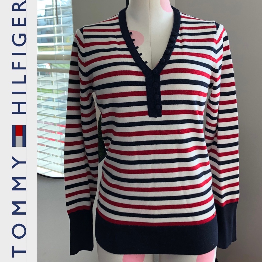 Tommy Hilfiger V-Neck Sweater Shine